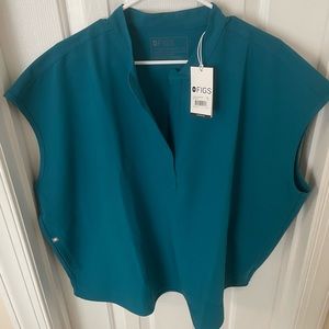 FIGS Pacific Blue Rafaela Scrub Top -Size 2XL